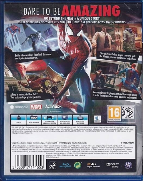 The Amazing - Spider-Man 2 - PS4 (B - Grade) (Genbrug)